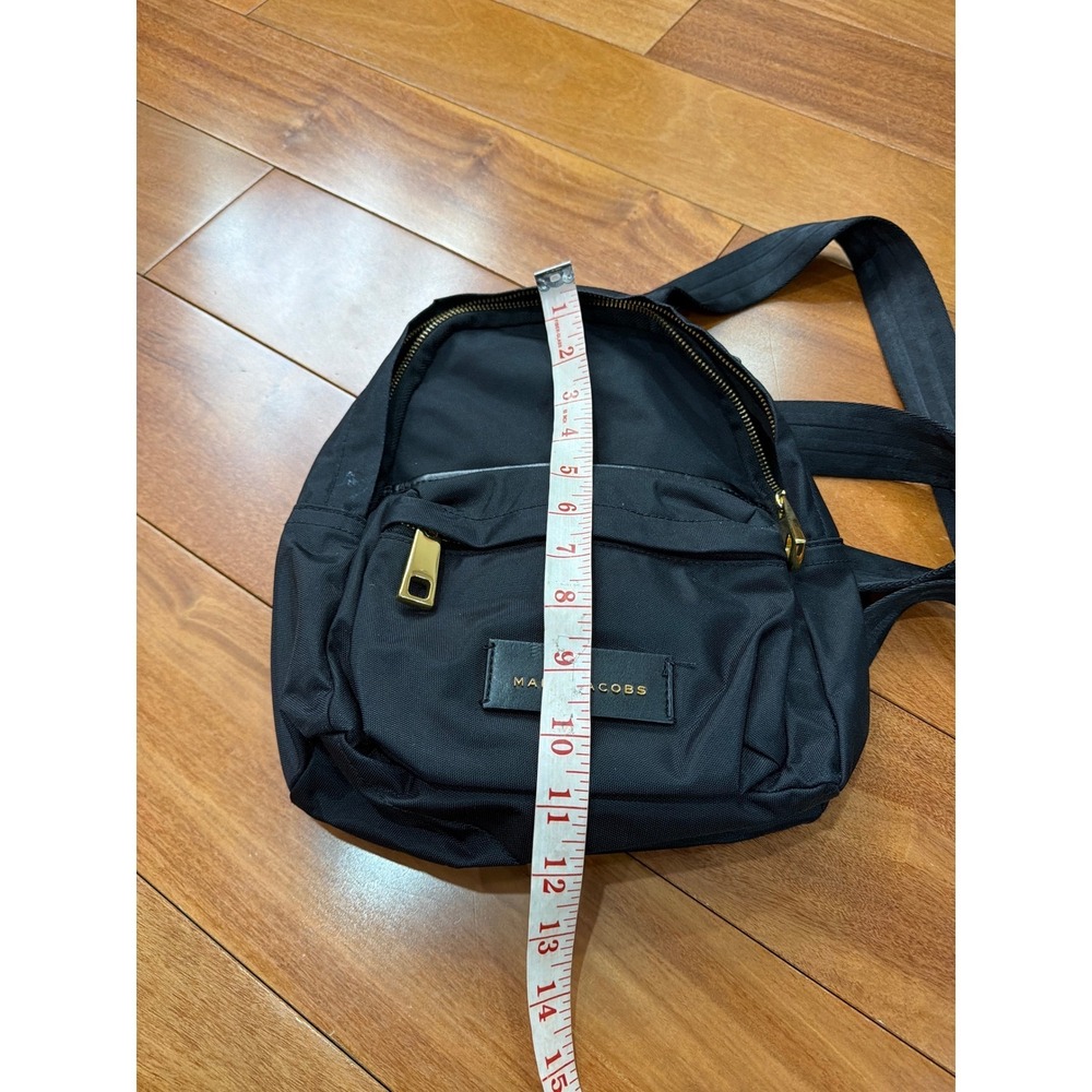 Marc Jacobs Mini Backpack Womens Black Nylon Gold Hardware Small OS - Picture 6 of 10